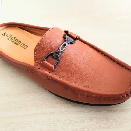 Half loafer shuttle mustard