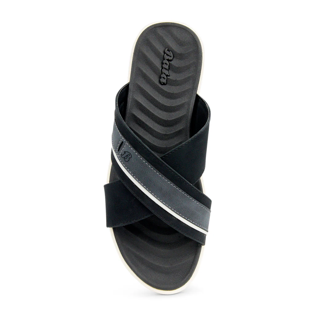 Bata Black Sandal for Men