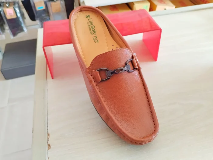 Half loafer shuttle mustard
